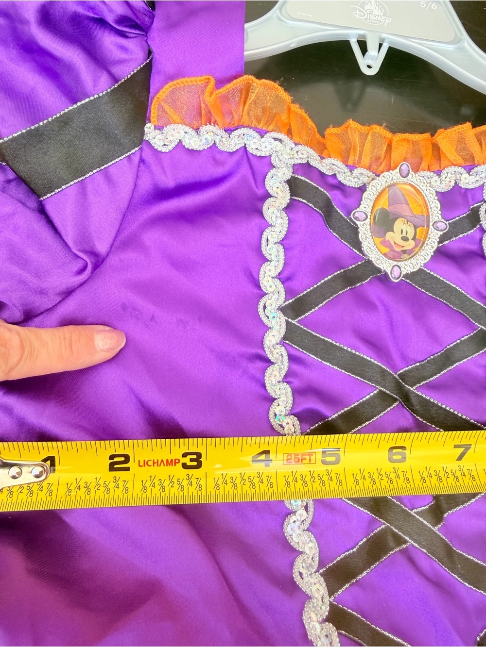 Disney Minnie Mouse Witch Halloween Costume kids 9/10 ears hat - Picture 14 of 16